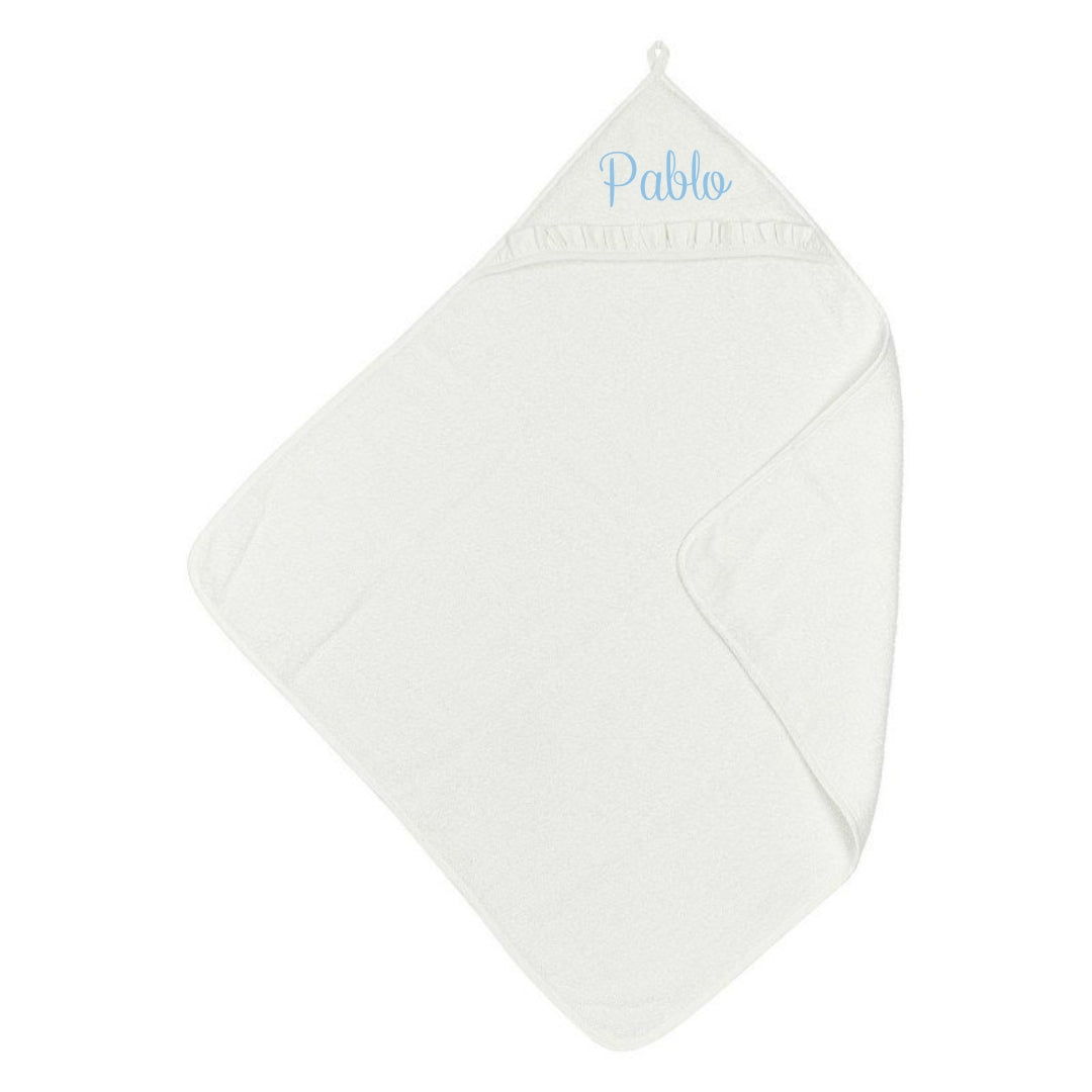 Capa Baño Bebé Personalizada Blanco - Nanetes