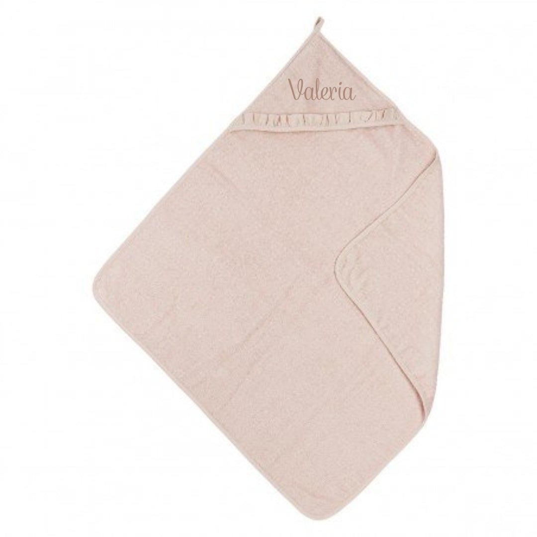 Capa Baño Bebé Personalizada Rosa Blush - Nanetes
