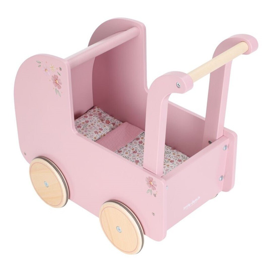 Carrito muñecas Madera Rosa Little Duch - Nanetes