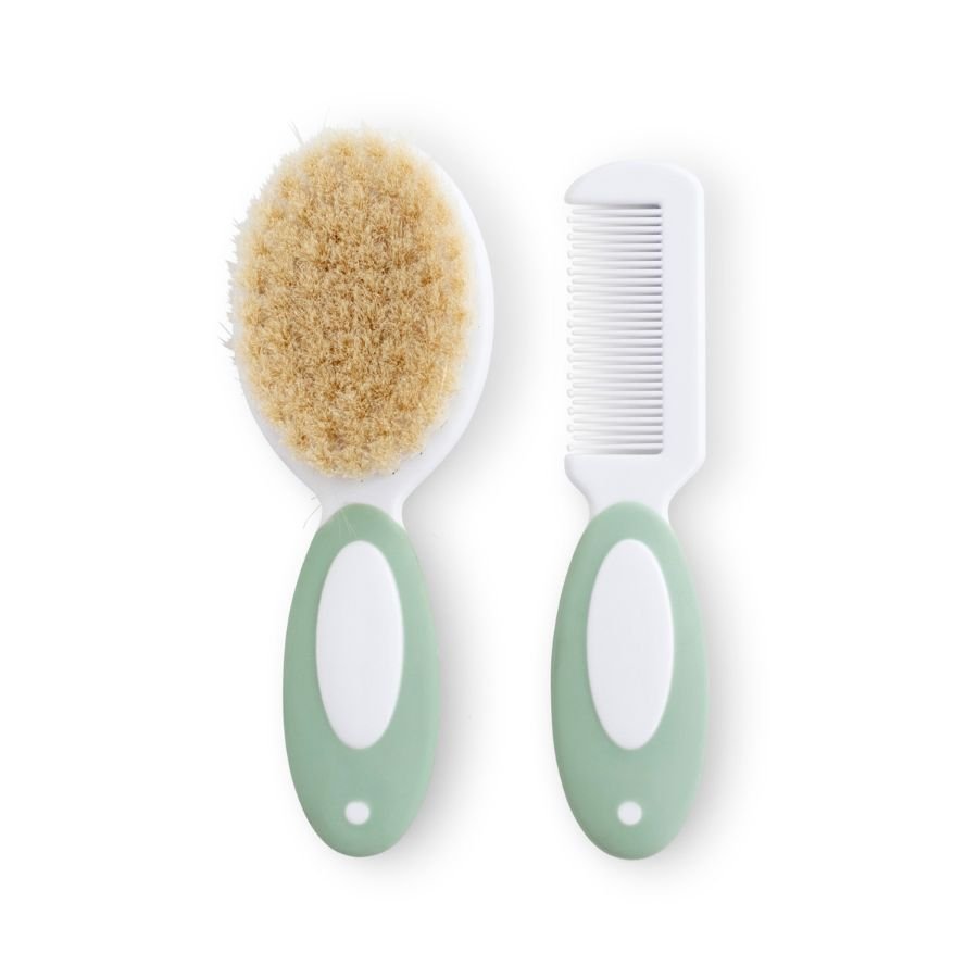 Cepillo y peine bebé Menta Saro - Nanetes