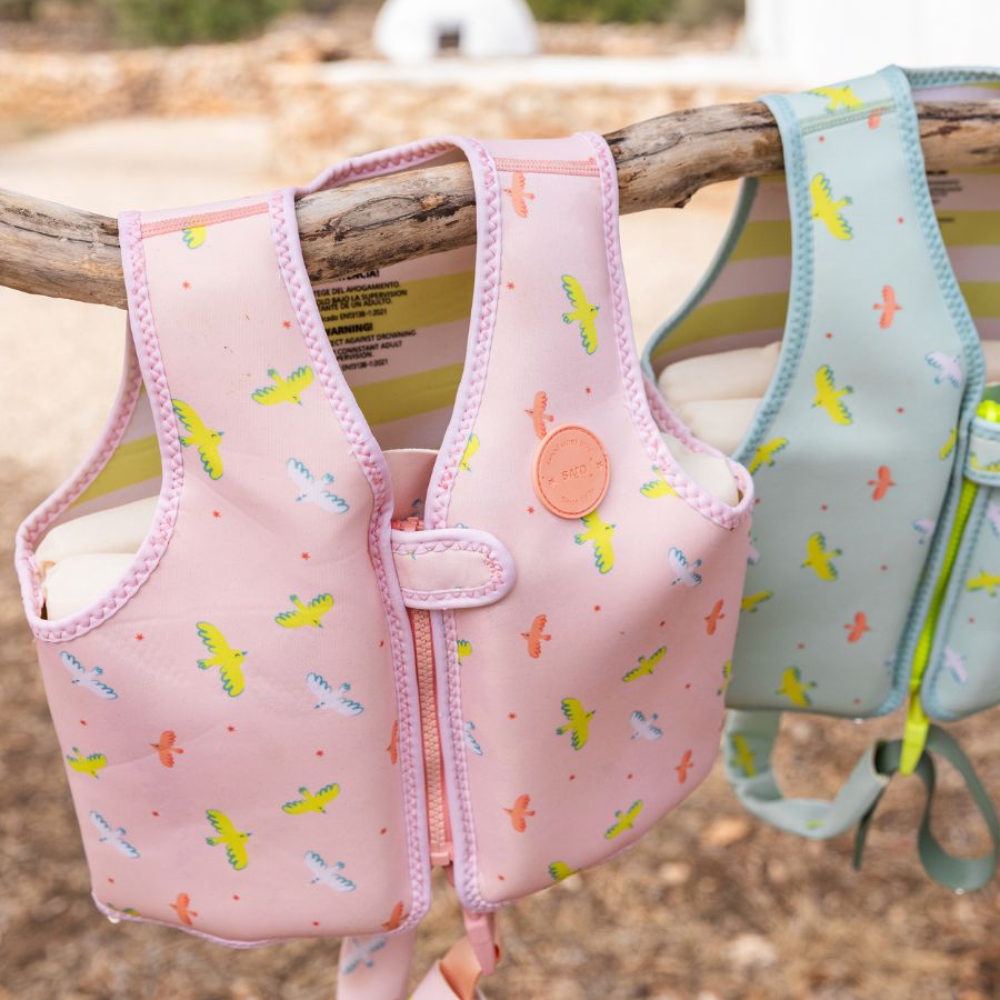 Chaleco Flotador Aprendizaje Tropicool Rosa Saro - Nanetes