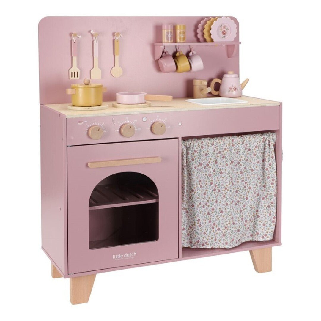 Cocinita Infantil Madera Rosa Little Duch - Nanetes