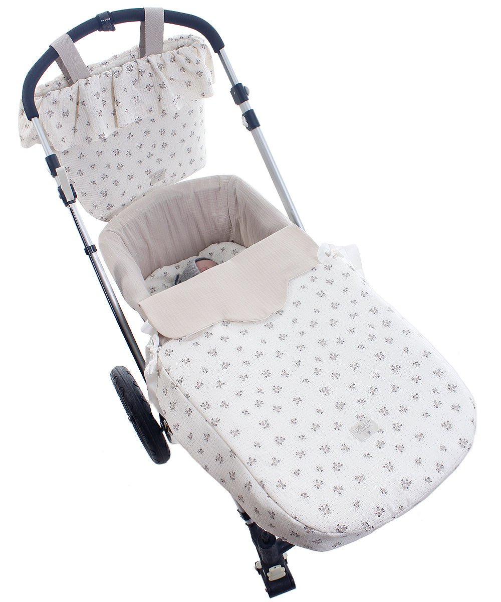 Colcha capazo verano Reversible Graciela Uzturre - Nanetes