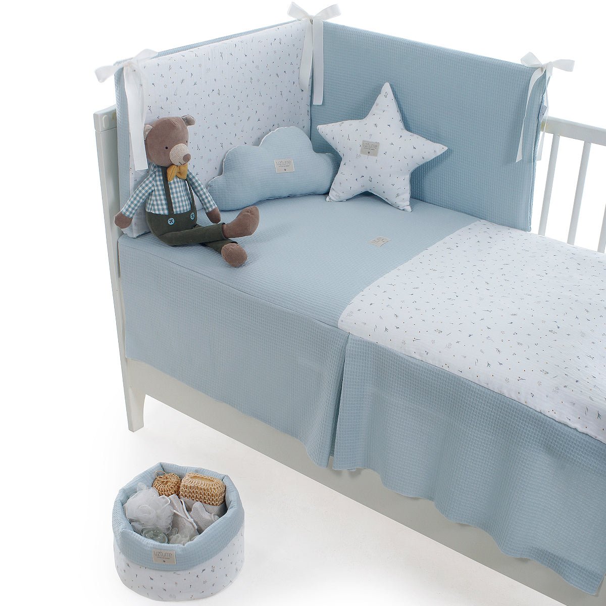 Colcha+ Protector cuna Ofelia Uzturre - Nanetes