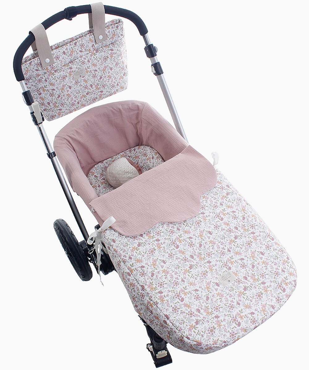 Colcha capazo verano Reversible Roberta Uzturre - Nanetes