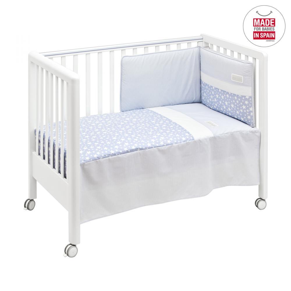 Colcha y Chichonera Cuna Stars Celeste - Nanetes #