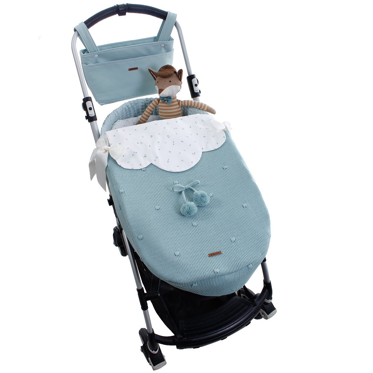 Colcha capazo reversible Renata punto Uzturre - Nanetes