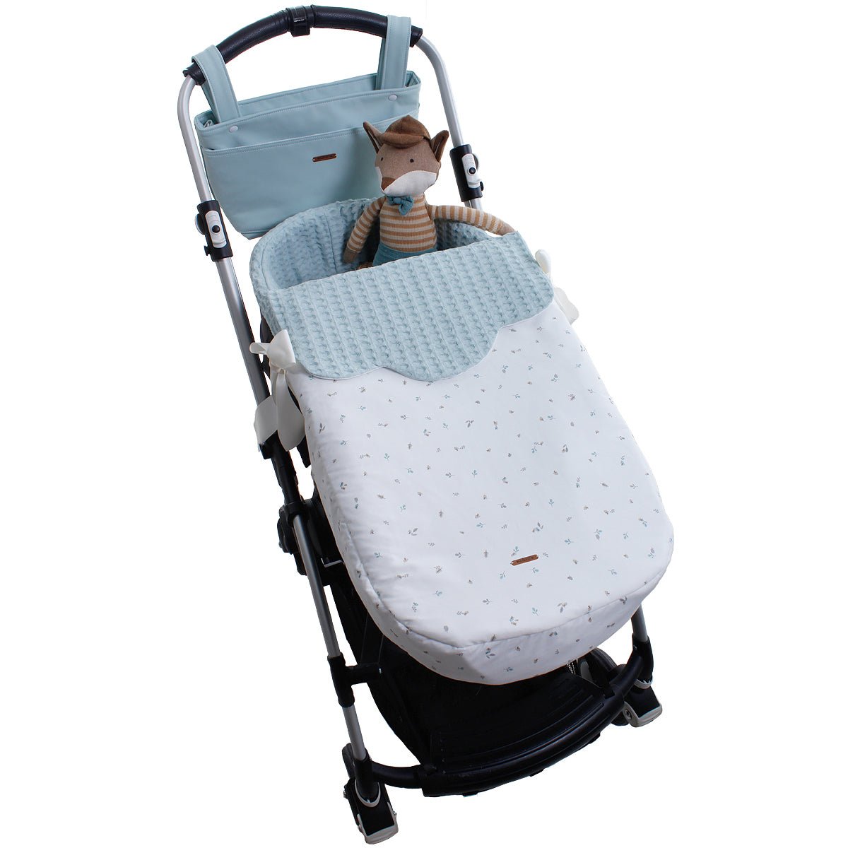 Colcha capazo reversible Renata punto Uzturre - Nanetes