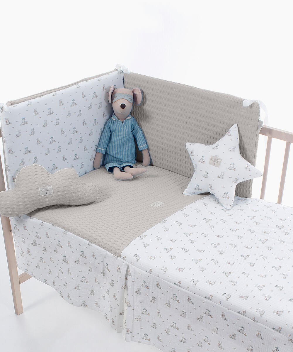 Colcha+ Protector cuna Teddy Uzturre - Nanetes