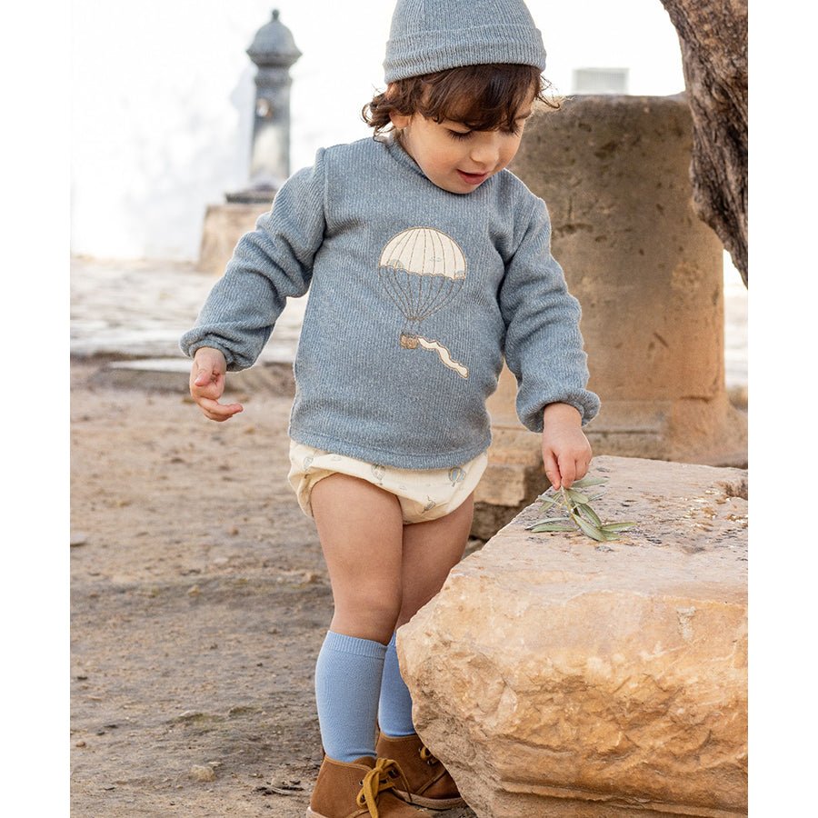 Conjunto Bebé Pololo Anemoi Azul Calamaro - Nanetes