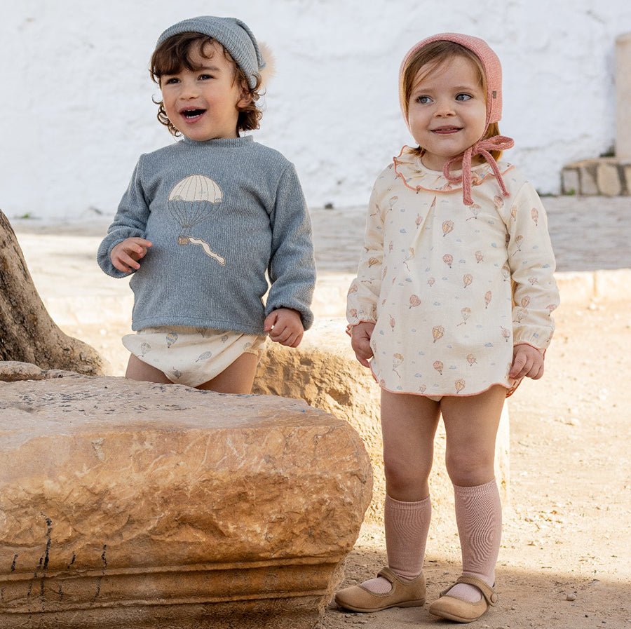 Conjunto Bebé Pololo Anemoi Azul Calamaro - Nanetes