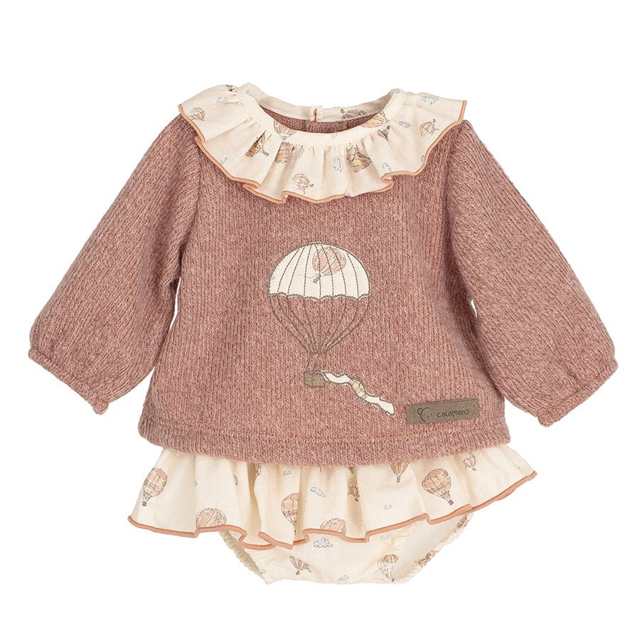 Conjunto Bebé Pololo Anemoi Nude Calamaro - Nanetes
