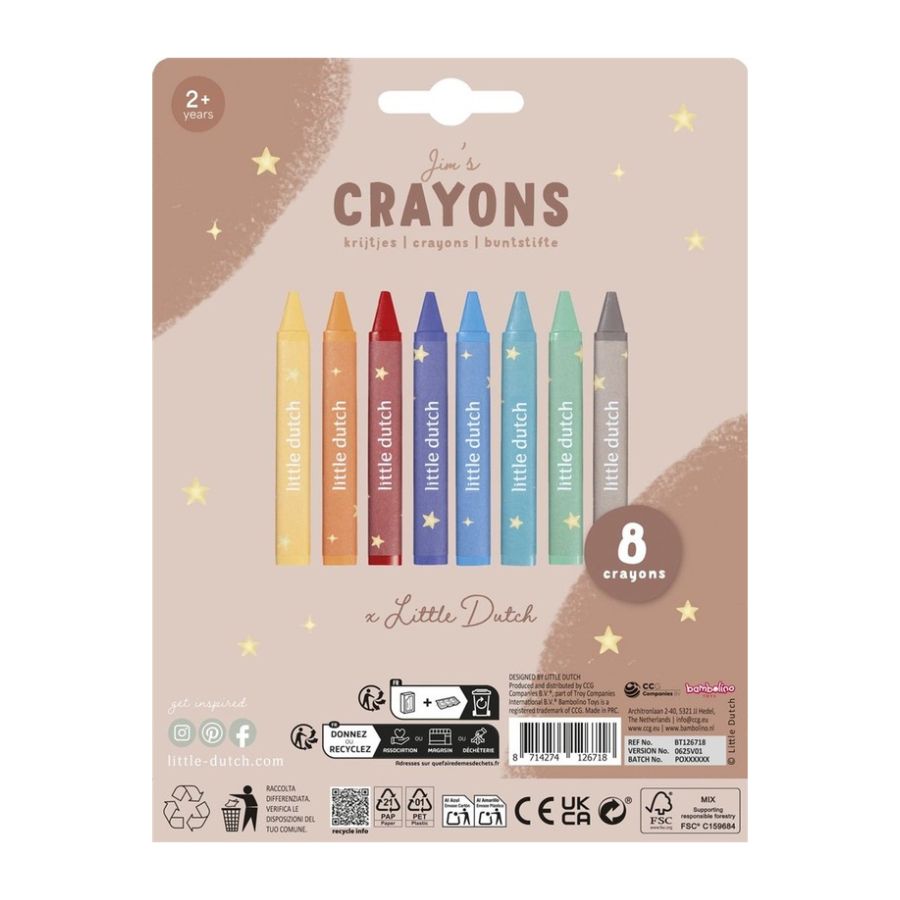 Caja 8 crayones Jim Little Dutch - Nanetes