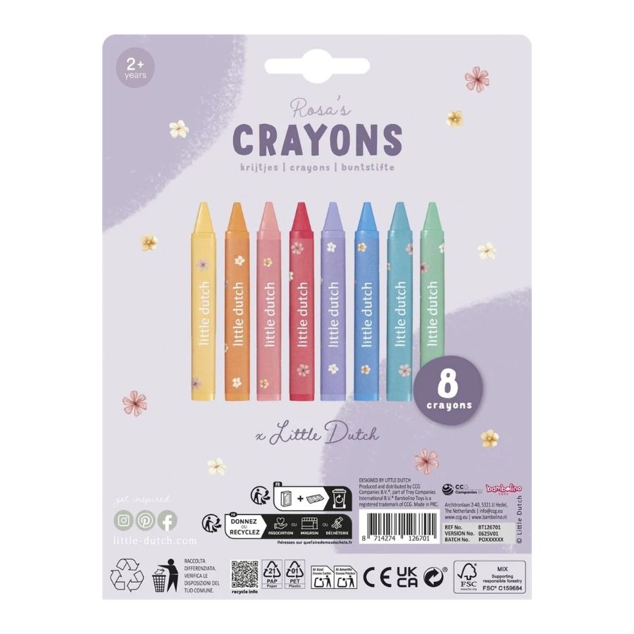 Caja 8 crayones Rosa Little Dutch - Nanetes