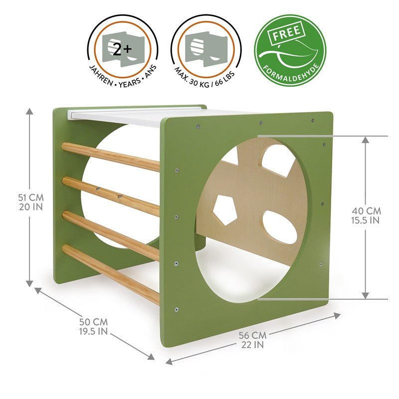Cubo Escalada Montessori Verde - Nanetes