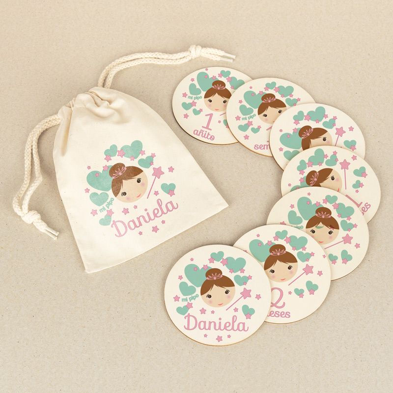 Placas cumplemeses personalizado Hada - Nanetes