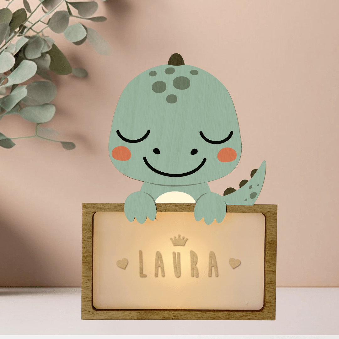 Lampara Infantil Personalizada Dino - Nanetes