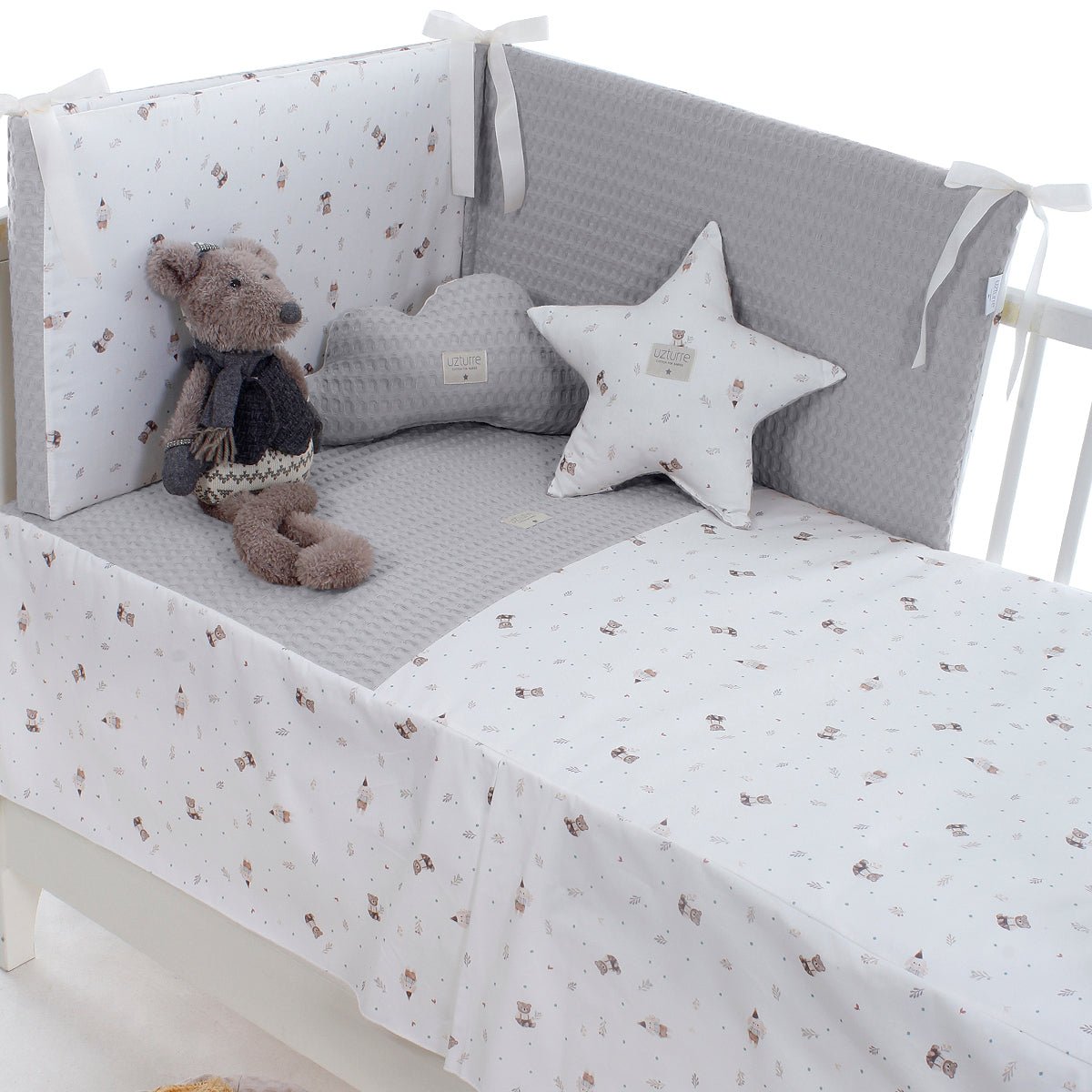 Edredon y Protector cuna Gaspar Uzturre - Nanetes