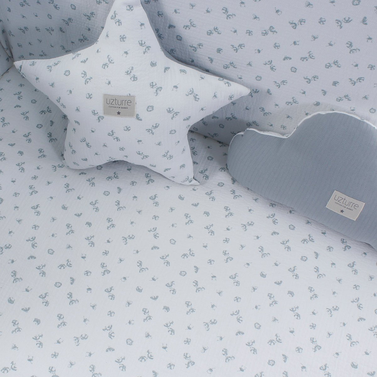 Colcha+ Protector cuna Flavia Uzturre - Nanetes