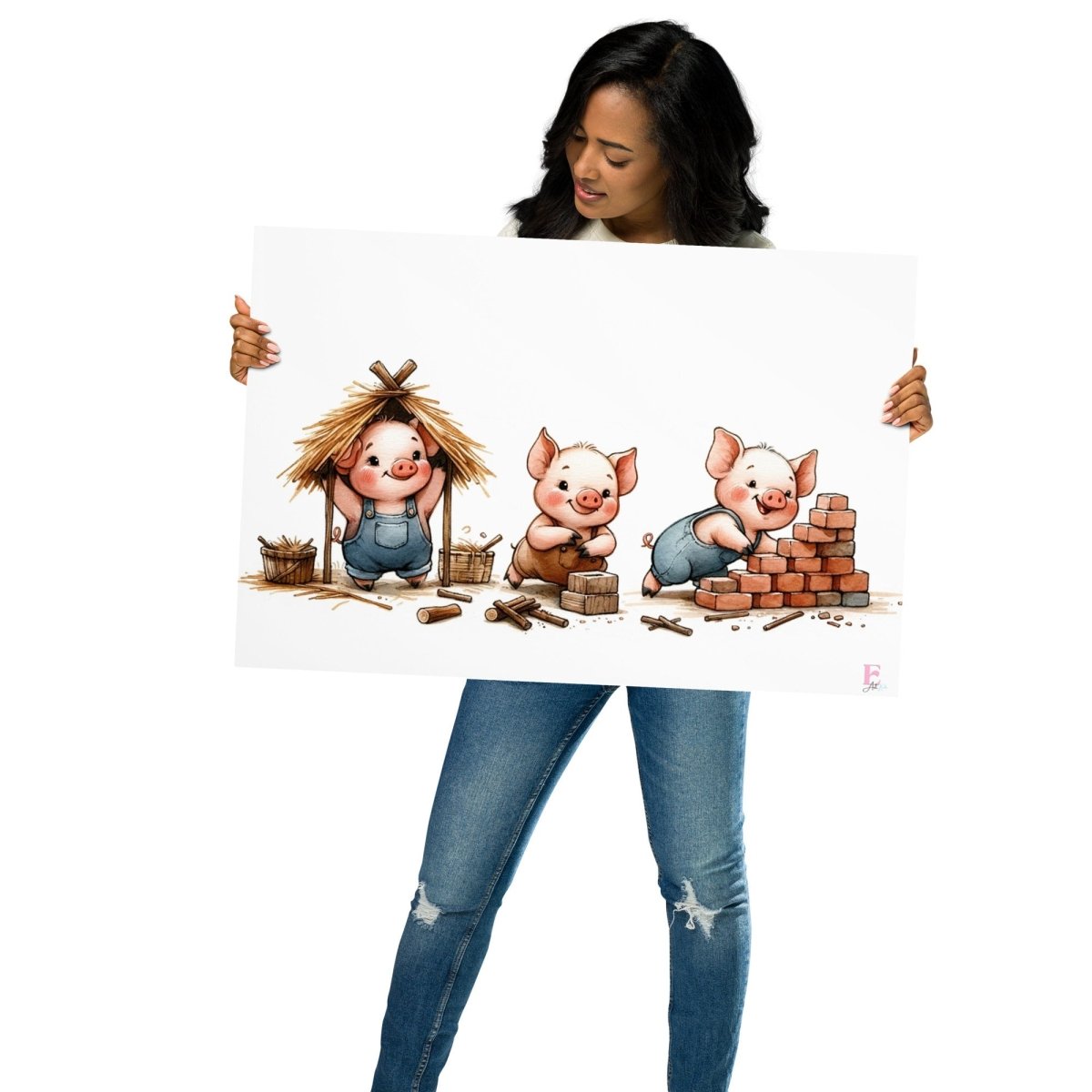 Lamina decorativa 3 cerditos - Nanetes