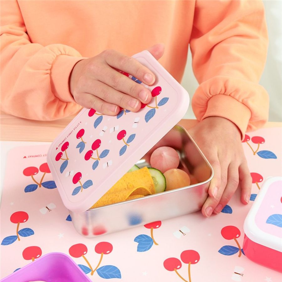 Fiambrera Acero Almuerzo Infantil Cerezas - Nanetes