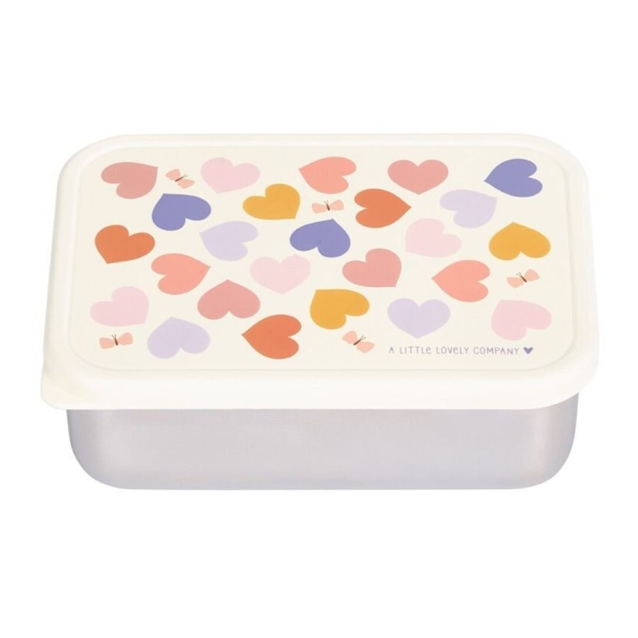 Fiambrera Acero Almuerzo Infantil Corazones - Nanetes