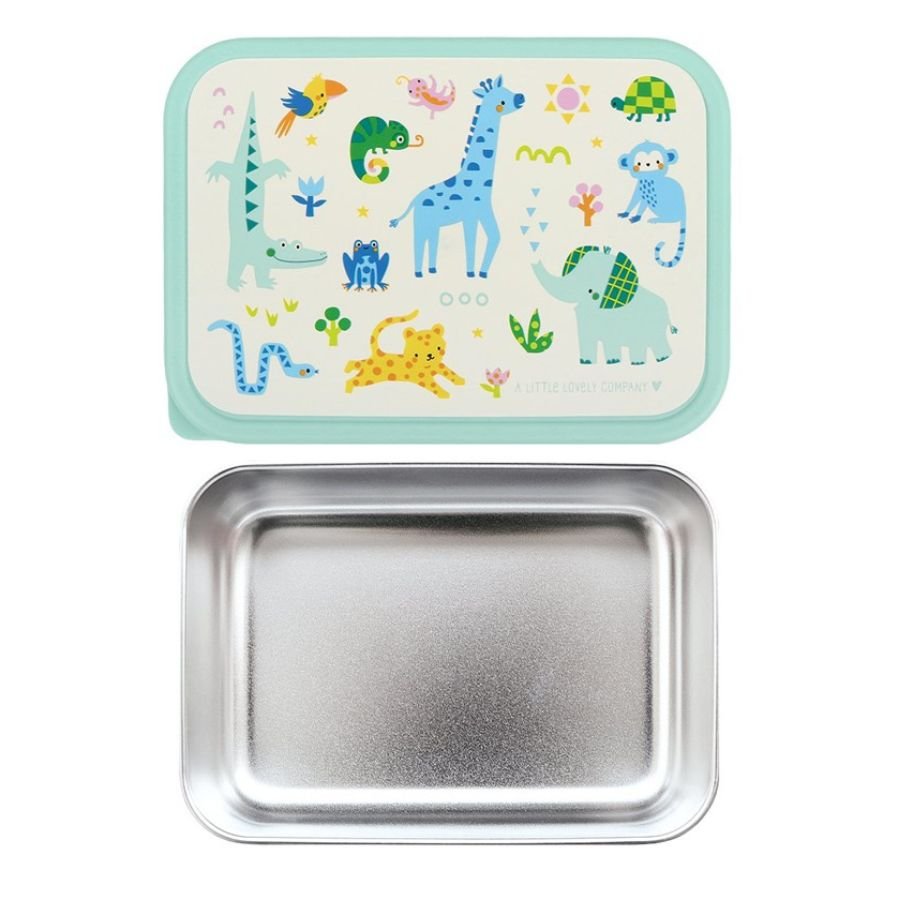 Fiambrera Acero Almuerzo Infantil Jungla - Nanetes