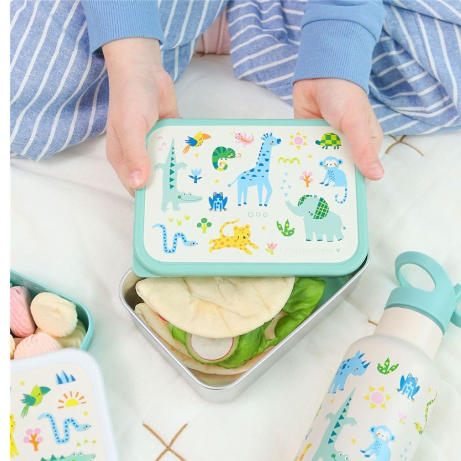 Fiambrera Acero Almuerzo Infantil Jungla - Nanetes