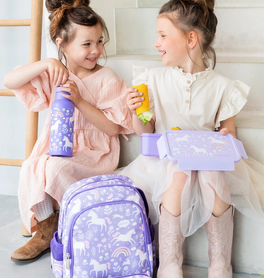 Fiambrera Infantil Unicornios malva - Nanetes