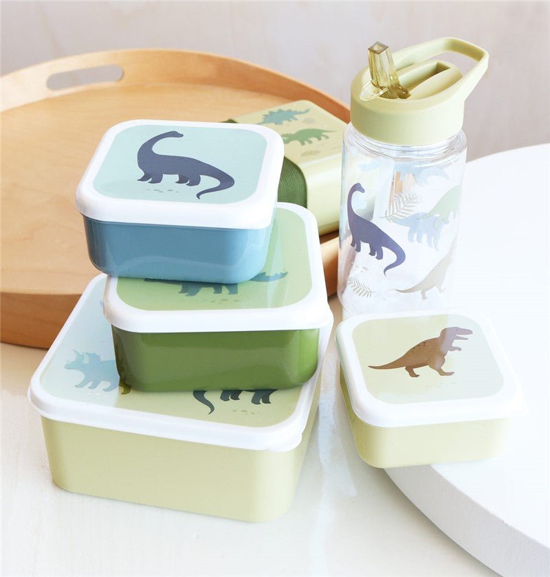 Set x4 fiambreras infantiles Dinosaurios - Nanetes
