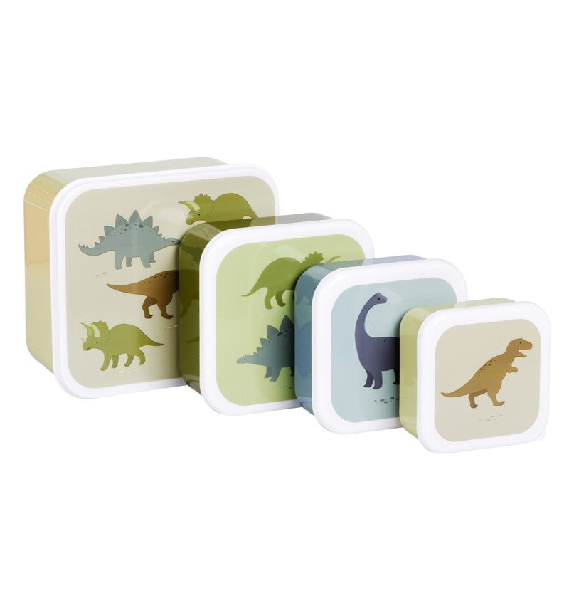 Set x4 fiambreras infantiles Dinosaurios - Nanetes