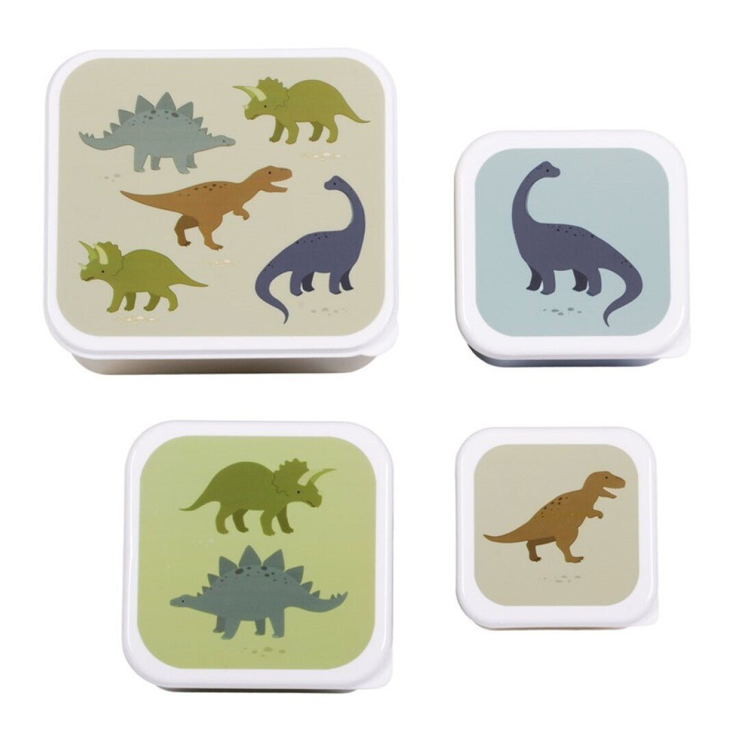 Set x4 fiambreras infantiles Dinosaurios - Nanetes