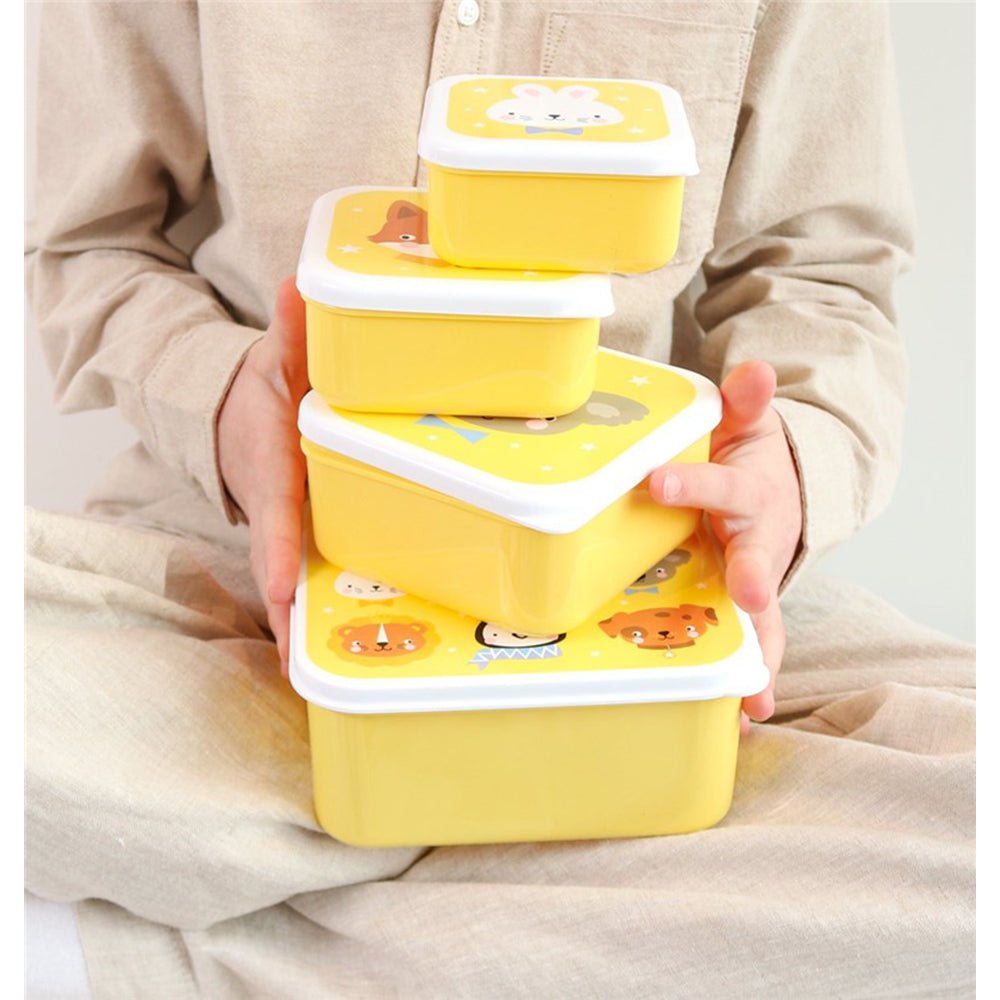 Set x4 fiambreras infantiles Animales - Nanetes