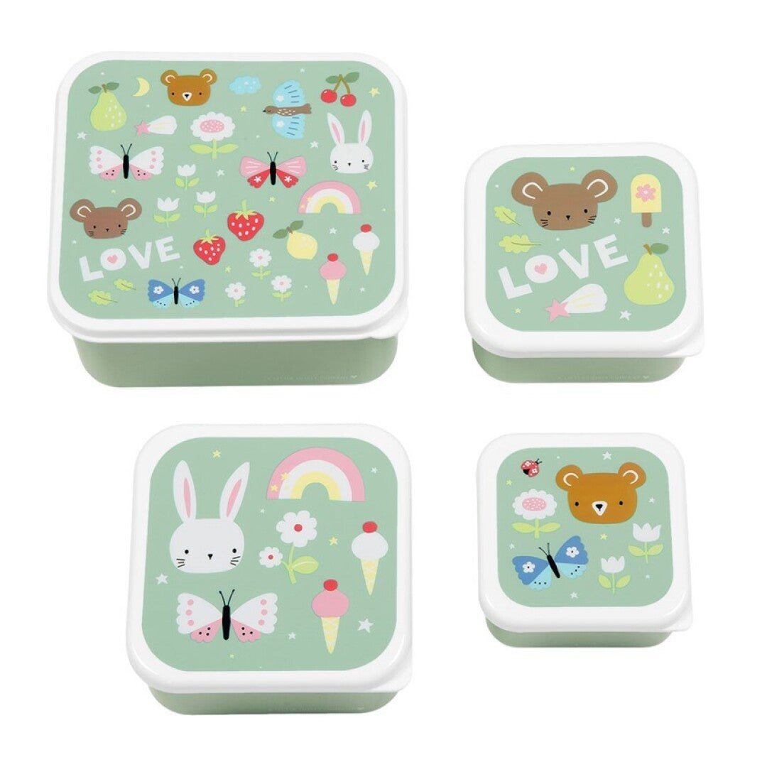 Set x4 fiambreras infantiles Snack Joy - Nanetes