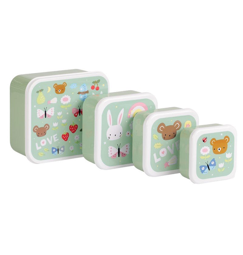 Set x4 fiambreras infantiles Snack Joy - Nanetes
