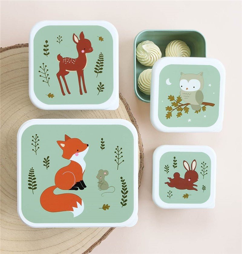 Set x4 fiambreras infantiles Bosque - Nanetes
