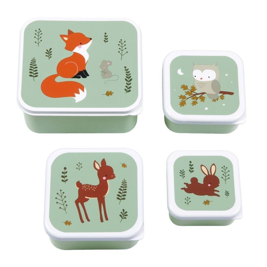 Set x4 fiambreras infantiles Bosque - Nanetes