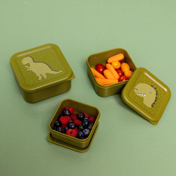 Set x3 fiambreras infantiles Dino Trixie - Nanetes