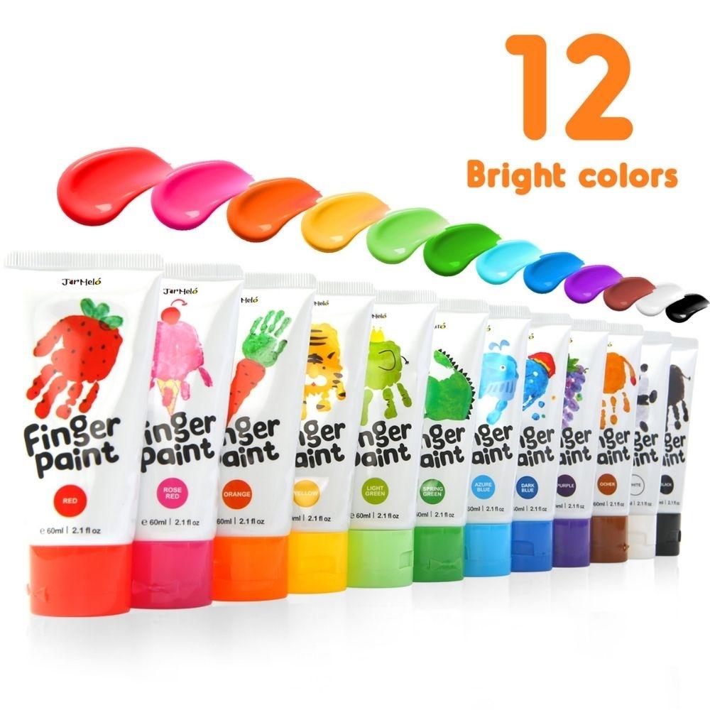 Bote Pintura Dedos No Tóxica 12 uds - Nanetes