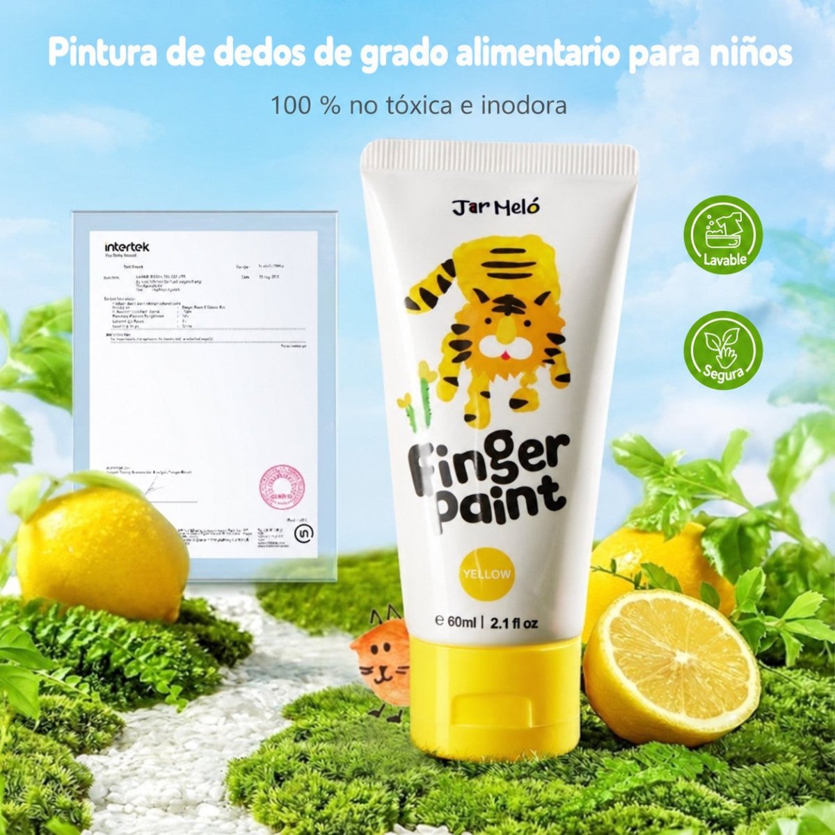 Bote Pintura Dedos No Tóxica 12 uds - Nanetes