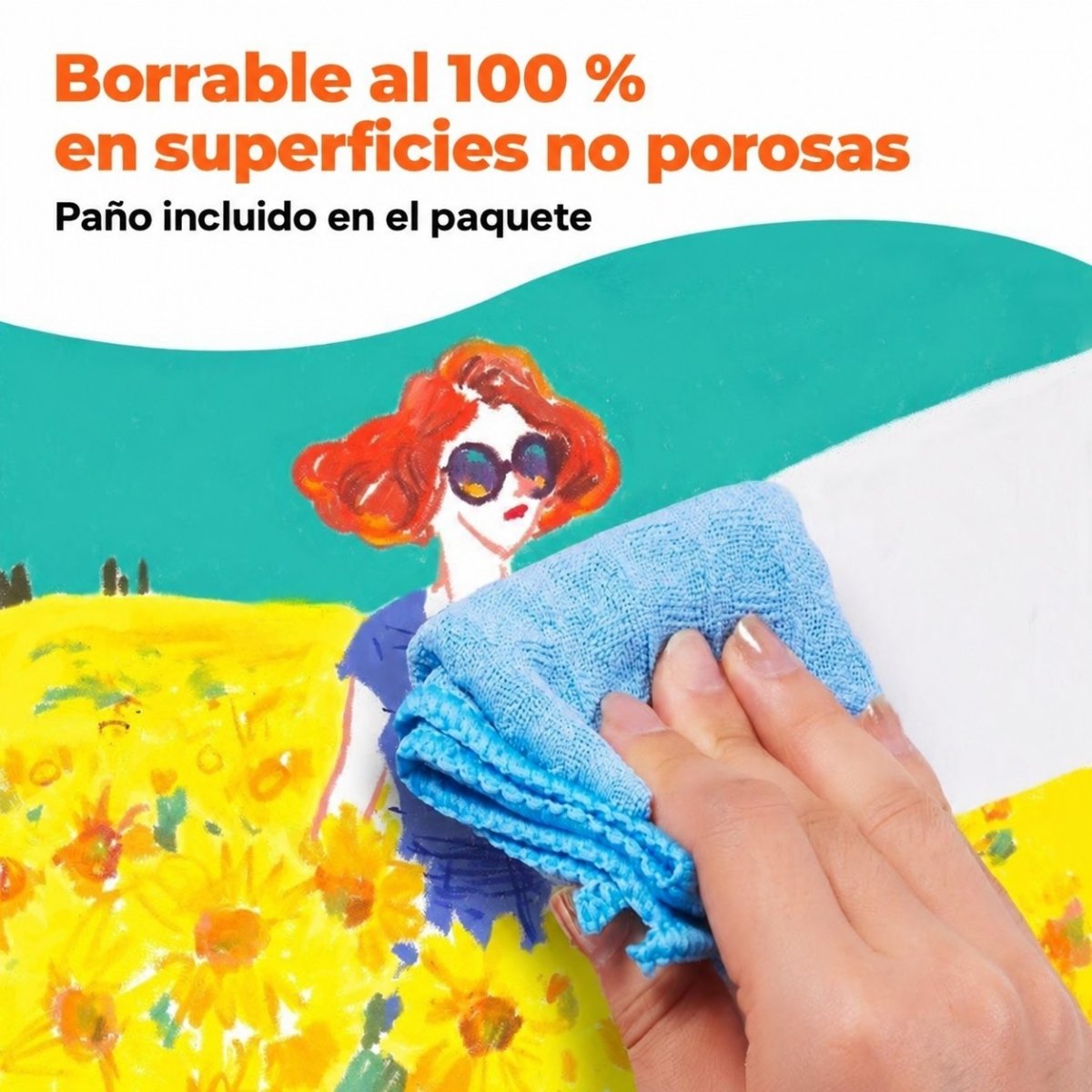 Caja 6 crayones para Cristal No Tóxicos - Nanetes