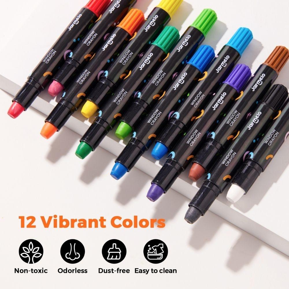 Caja 12 crayones para Cristal No Tóxicos - Nanetes