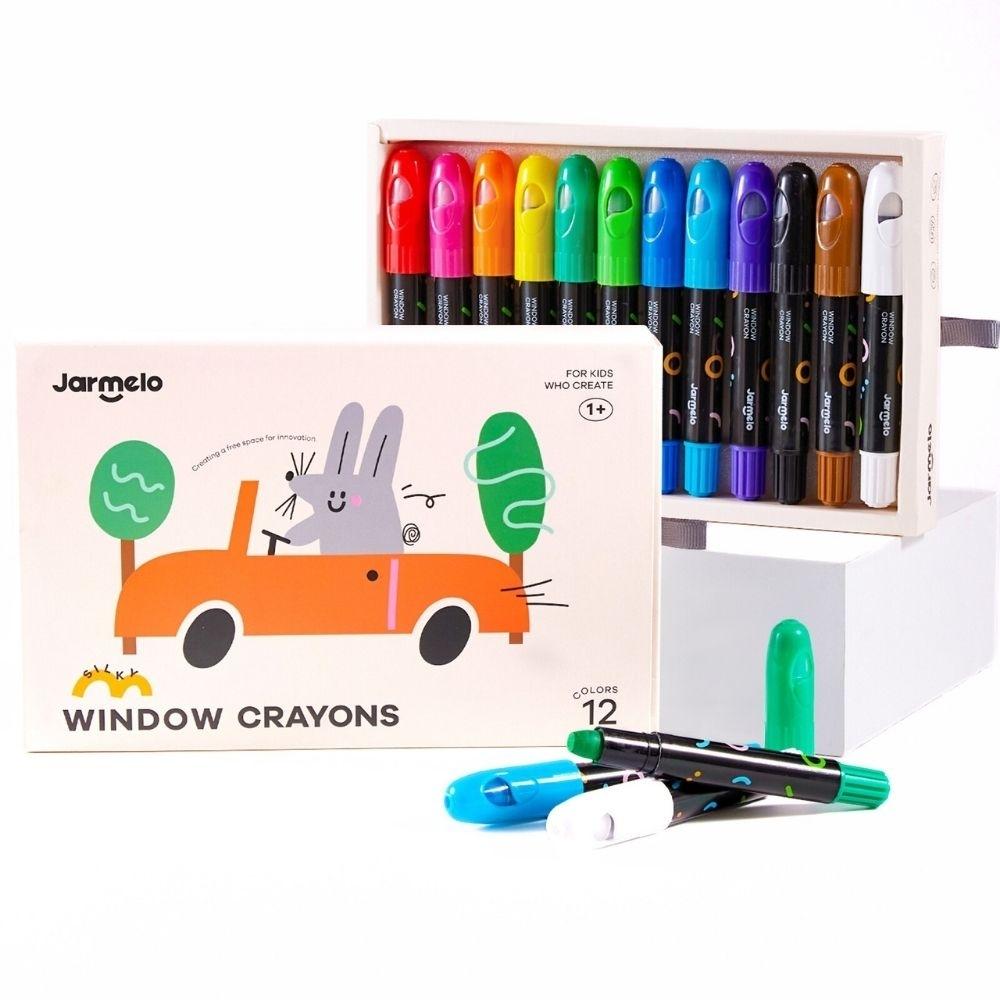 Caja 12 crayones para Cristal No Tóxicos - Nanetes