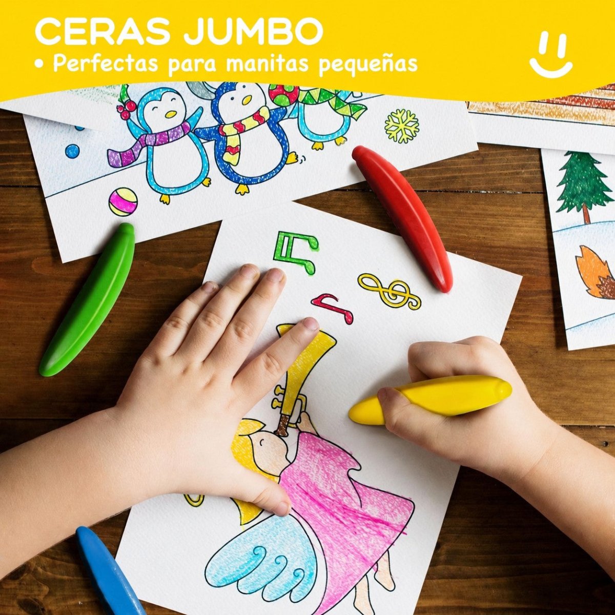 Caja 12 crayones Banana No Tóxicos Cera Abeja - Nanetes