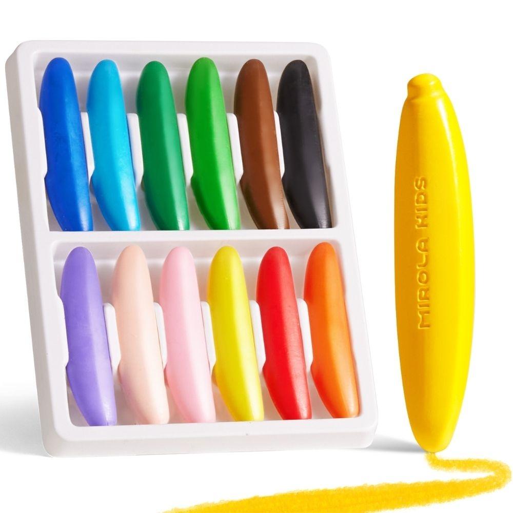 Caja 12 crayones Banana No Tóxicos Cera Abeja - Nanetes