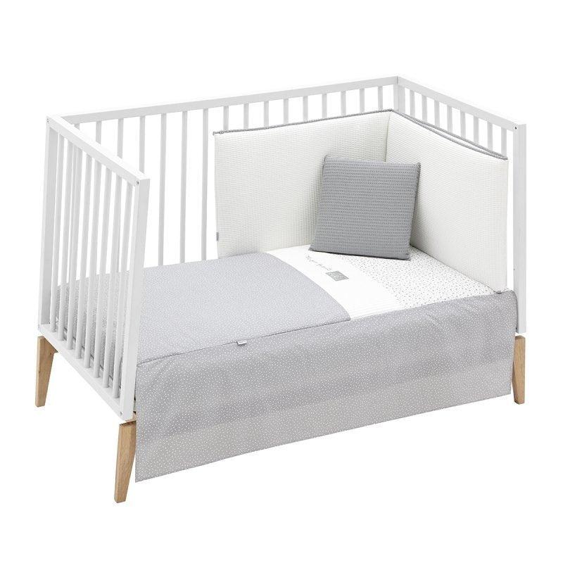 Cuna con protector Forest Gris Cambrass - Nanetes #