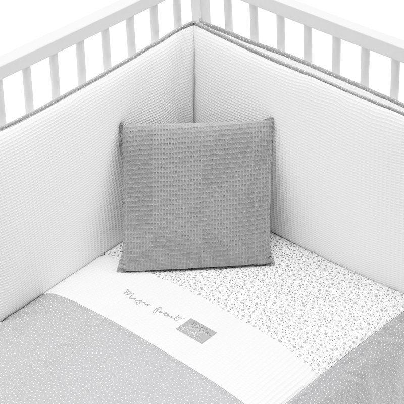 Cuna con protector Forest Gris Cambrass - Nanetes #