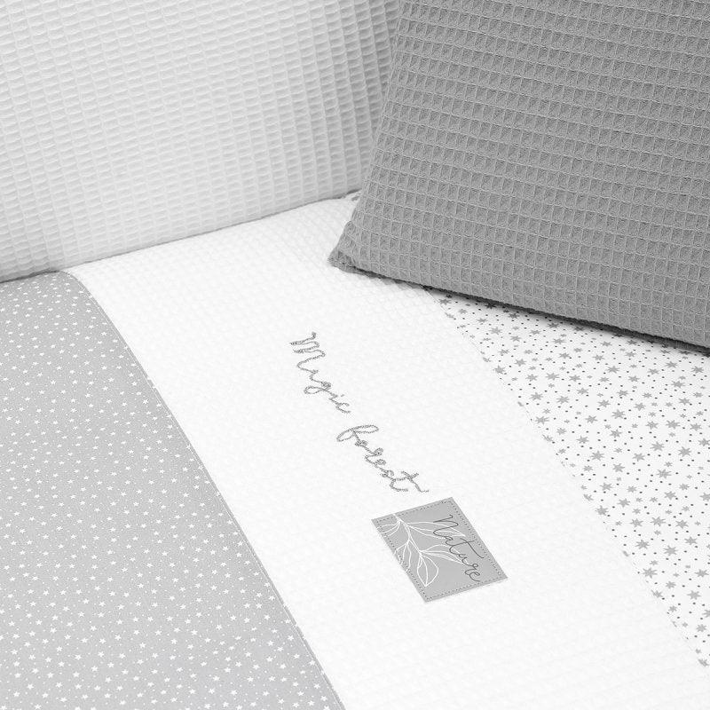 Cuna con protector Forest Gris Cambrass - Nanetes #