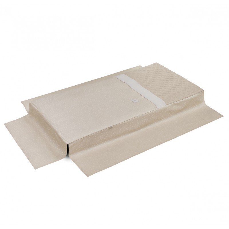 Colcha Cuna con protector Fresco Beige Cambrass - Nanetes