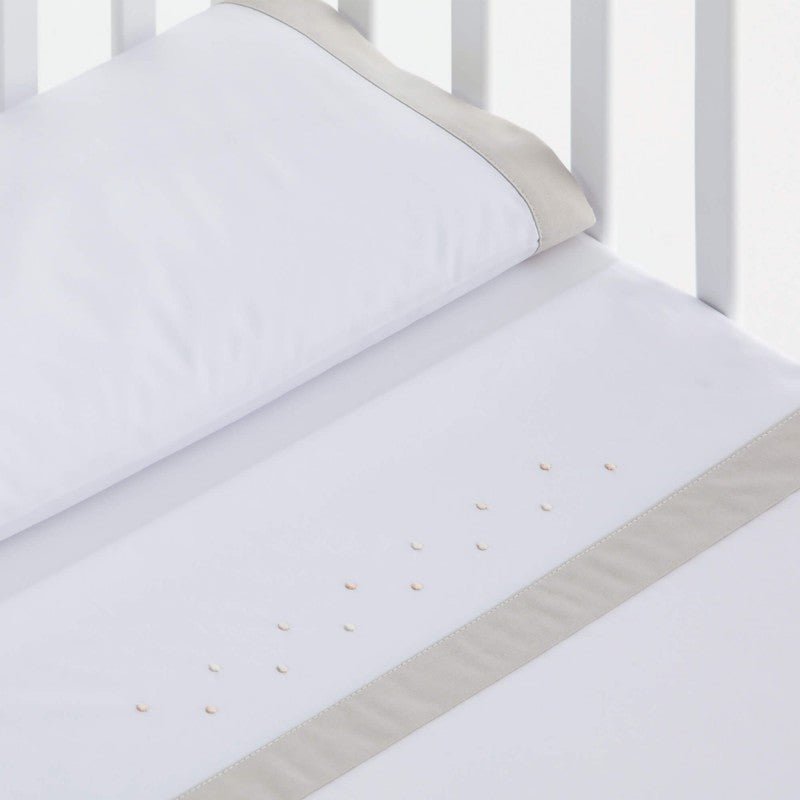 Sábanas Invierno Franela Bebé Bodoques beige - Nanetes